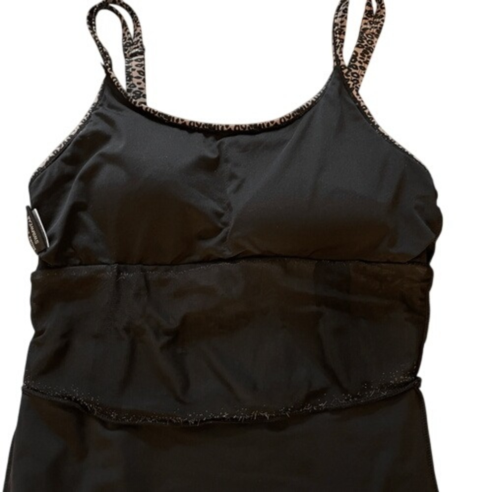 Shore Shapes Leopard Print Swim Dress Adjustable Straps Built-In Cups Size‎ 10 - Picture 9 of 13